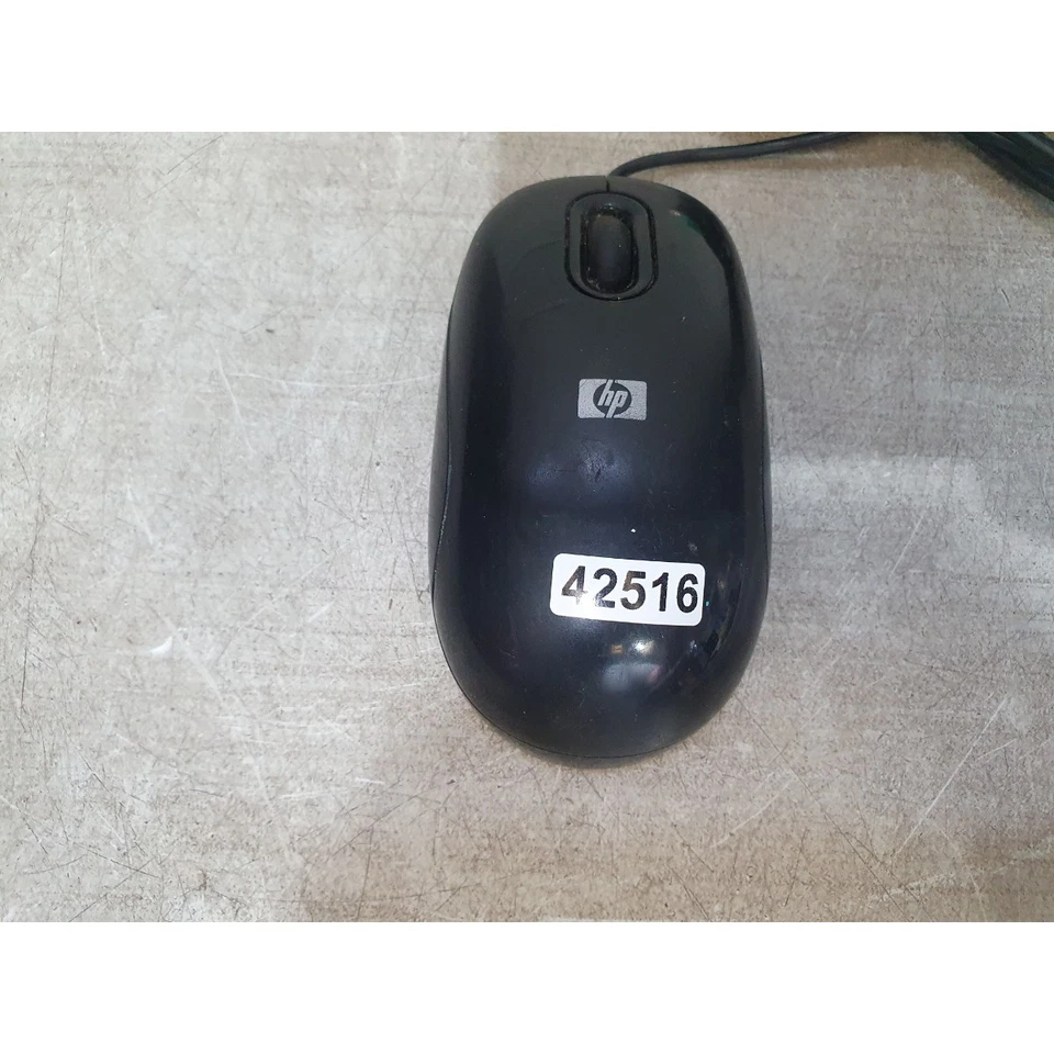 HP 5188-6230 Optical Mouse Black Wired 2 Buttons Scroll Wheel PS/2 for Desktop - Image 1 of 4