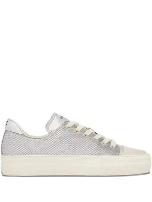 $1390 Tom Ford Womens New Grace Sequin Embroidery Silver Low Top Sneakers - Image 1 of 3