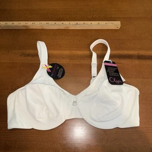 Olga Butterfly Effect Minimizer Bra 38C White NEW NWT - Picture 1 of 3