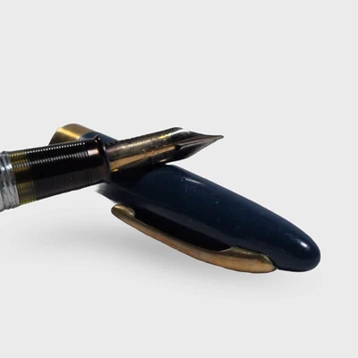 Blue Schaeffer Fountain Pen with 14K Gold Tip - Untested, As Is - Image 1 of 4