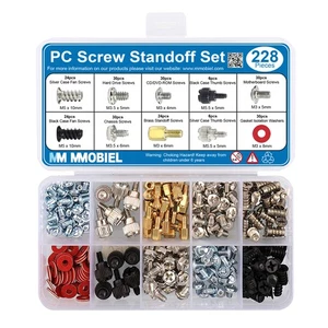 228Pcs PC Screw Standoff Set Kit for Computer Case Hard Drive Motherboard Cooler - Picture 1 of 7