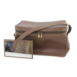GUCCI Used Vanity Schultertasche Braun Leder Vintage #AH296 S - Bild 1 von 18
