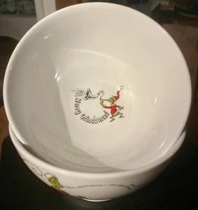 NEU 2er Set Grinch with Who Horn Suppe Müslischalen 6" Dr. Seuss Zrike - Bild 1 von 7