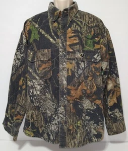 VTG Mossy Oak Shirt Mens L Explorer L/S Button Down Midweight Breakup Camo, Nice - Picture 1 of 4