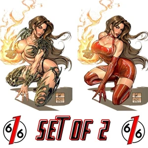 🔥 WITCHBLADE 14 CEDRIC POULAT Michael Turner Virgin Homage Variant Set LTD 500 - Picture 1 of 3