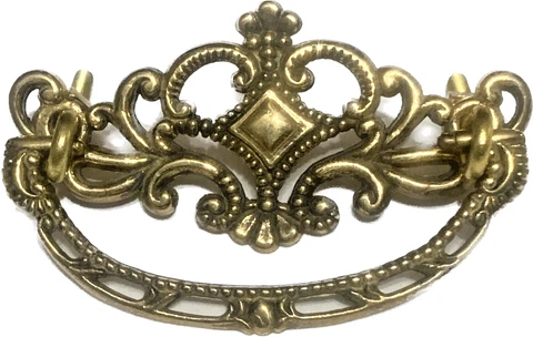 Victorian Drawer Pulls ForDresser Chest Vanity Solid Brass Cover
