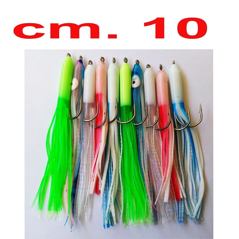 ESCA ARTIFICIALE PESCA TRAINA MARE ARTIFICIALI GOMMA SILICONICO RICCIOLA DENTICE - Immagine 1 di 1