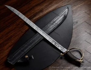 Espada árabe persa espadas islámicas turcas otomanas Damasco acero forjado a mano - Imagen 1 de 3