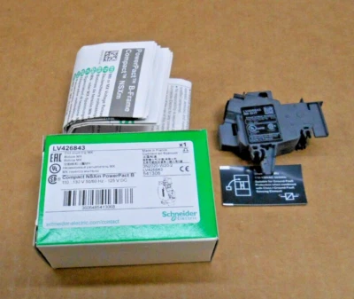 SCHNEIDER ELECTRIC NEW SCHNEIDER LV426843 CIRCUIT BREAKER COIL SHUNT TRIP MX 110/130V (40+ AVAIL)