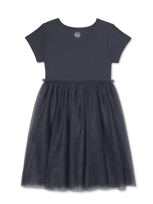 Vestido tutú Wonder Nation gris brillante manga corta para niña talla XXL (18) NUEVO  Foto 1 de 4