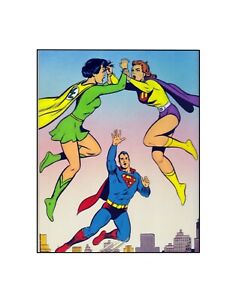 Superman's Girlfriends Lois Lane & Lana Lang DC Silver Age Comic Book Sericel 