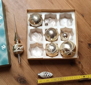 Christbaumschmuck alt, silber, Reflex Spitze, Zapfen, Kugeln - Bild 1 von 4