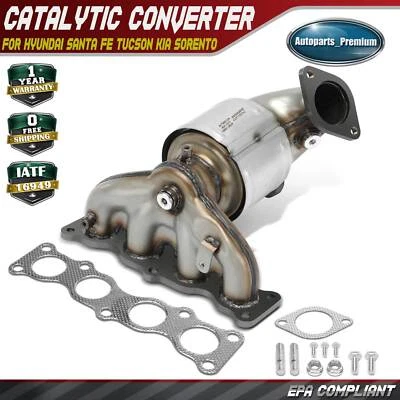 Front Catalytic Converter for Kia Sorento 2016-2018 Hyundai Santa Fe L4 2.4L FWD - Image 1 of 4