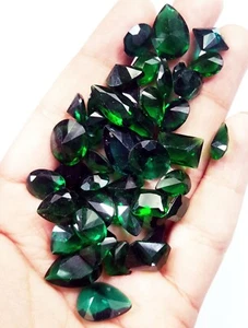 Mixed Shape Green Garnet 93.05 Ct Loose Gemstone With Free Gift - Picture 1 of 7
