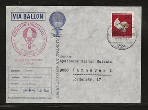 Cubierta de correo globo Alemania 1964 - Grenzach - Imagen 1 de 2