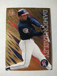 1996 Pacific Prisms Gold Anaheim Angels Baseball Card #P84 Damion Easley Read!!