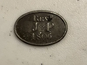 1806 ~ TOKEN DE COMUNIÓN ESCOCESA ~ REV J P ~ BRISTO STREET - Imagen 1 de 2