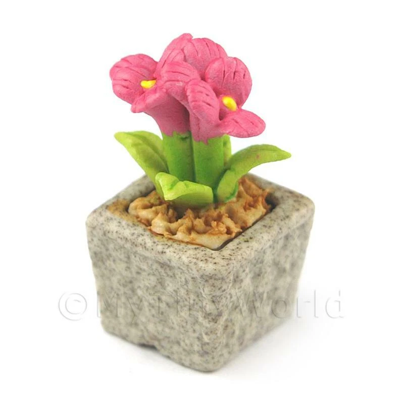 Miniatura Fatto A Mano Rosa Colorazione Fiore In Ceramica - Immagine 1 di 1