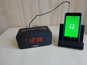 SHARP 9'' Big Digital Alarm Clock with Bluetooth Speaker ,3.5mm,Easy To Use. - Picture 1 of 8