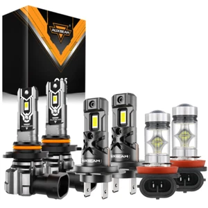 AUXBEAM For Mazda 3 2004 2005 2006 LED Headlight High Low Beam Fog Light Bulbs - Picture 1 of 17