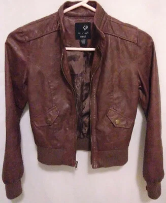 Full Tilt Brown Faux Leather Jacket SIZE SMALL 935516  C-137 - Image 1 of 4