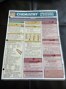 QuickStudy Academic | Chemistry Equations And Answers | Laminated Study Guide - Picture 1 of 3