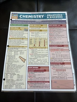 QuickStudy Academic | Chemistry Equations And Answers | Laminated Study Guide - Image 1 of 3