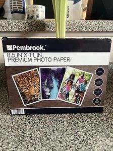 Pembrook Premium Glossy Photo Paper 8.5x11" 50Sheets New! - Picture 1 of 3