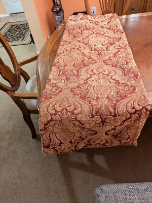  Panel Cortina Forrado 33"x103" Rojo Paisley Floral Foto 1 de 4