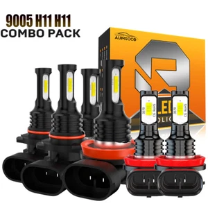 For Jeep Grand Cherokee 2014 2015-2018 Combo LED Headlight+Fog Lights Bulbs Kits - Picture 1 of 16