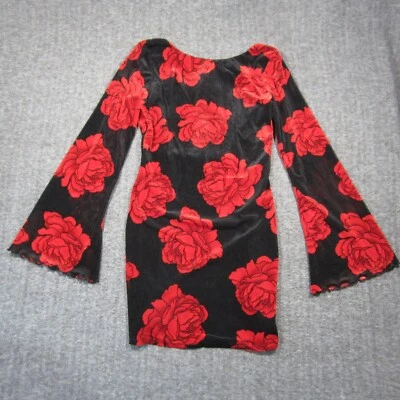 Vestido justo Thirty Thirty Velvet XL preto vermelho rosa romântico coquete capricho - Imagem 1 de 4