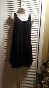 Kensie Black Lace Sheer Tunic Blouse Shirt Sleeveless Dress Size S - Picture 1 of 8