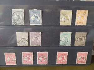 Collection of Kangaroo Stamps. 1 And 2 Shilling Included. - Picture 1 of 22