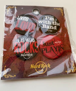 Juego de 4 pines Hard Rock coleccionable de Las Vegas - Imagen 1 de 2