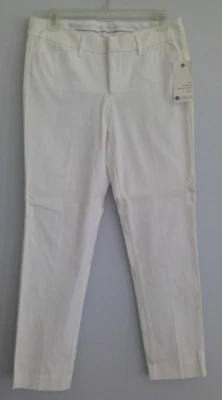 Stylus Women's The Parker Ankle Mid-Rise Straight Stretch White Pant Size 2 NWT - Image 1 of 4