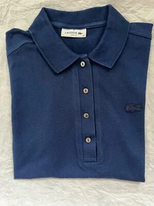 LACOSTE Poloshirt Damen Gr. 40 blau Kurzarm ,Neuwertig - Bild 1 von 1