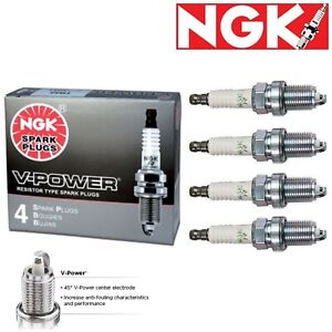 4 x NGK V-Power Plug Spark Plugs 2635 GR4 2635 GR4 Tune Up Kit Set