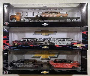 NUOVE 2024 M2 Machines 1957 Chevrolet Chevy Bel Air Custom & IMPALA BERLINA LOTTO 3 - Foto 1 di 3