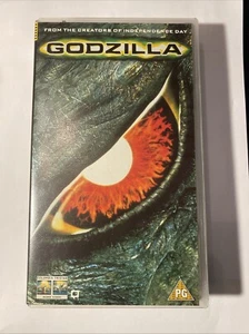 GODZILLA VHS COLUMBIA TRISTAR HOME VIDEO MATHEW BRODERICK JEAN RENO - Picture 1 of 7
