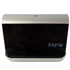iHome iHM10 Portable Stereo Speaker System for MP3 Players - Silver - Picture 1 of 8