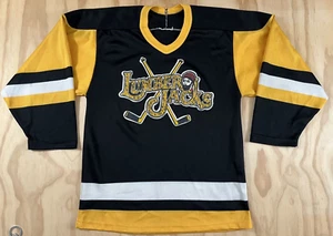 Camiseta deportiva de hockey Muskegon Lumberjacks pequeña vintage años 80 90 CCM para hombre IHL Cleveland - Imagen 1 de 9