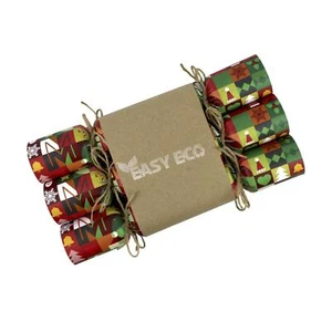 Recycled Paper Christmas Crackers Plastic Free - Wrapping Table Decorations - Picture 1 of 5