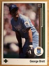1989 Upper Deck George Brett Baseball Card #215 Royals First Base High Grade
