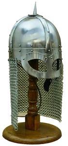 Caballero Medieval Normando Cota de Malla Casco Armadura Acero LARP Guerrero Disfraz con disfraces - Imagen 1 de 3