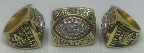 1992 Buffalo Bills AFC Championship Ring KELLY Size 11 **SHIPS TODAY** Cover