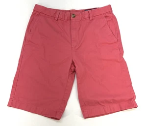 Vineyard Vines Zip Flat Front Cotton Elastic Stretch Shorts Boys 16 Dark Pink - Picture 1 of 11