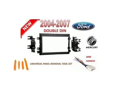 Ford Mercury 2004-2007 2 DIN KIT DE TABLERO DE INSTALACIÓN ESTÉREO PARA AUTOMÓVIL, ARNÉS DE CABLES Foto 1 de 2