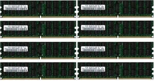 8x8 GB 64 GB RAM ECC REG 667Mhz PC2-5300P per HP Compaq Server ProLiant BL2x220c G5 - Foto 1 di 1