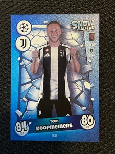 CARD TOPPS MATCH ATTAX 2024/2025 UPGRADE SNOW BALLERS KOOPMEINERS JUVENTUS SB13 - Foto 1 di 2