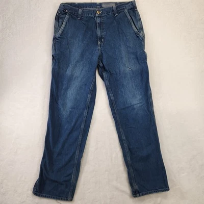 Carhartt FR Flame Resistant Relaxed Fit Work Jeans Men's 36x34 Blue Denim - Image 1 of 4